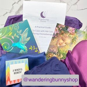 Chemotherapy Hair Loss Breast Cancer Care Kit, (Blue Hat) Made by a Surv…